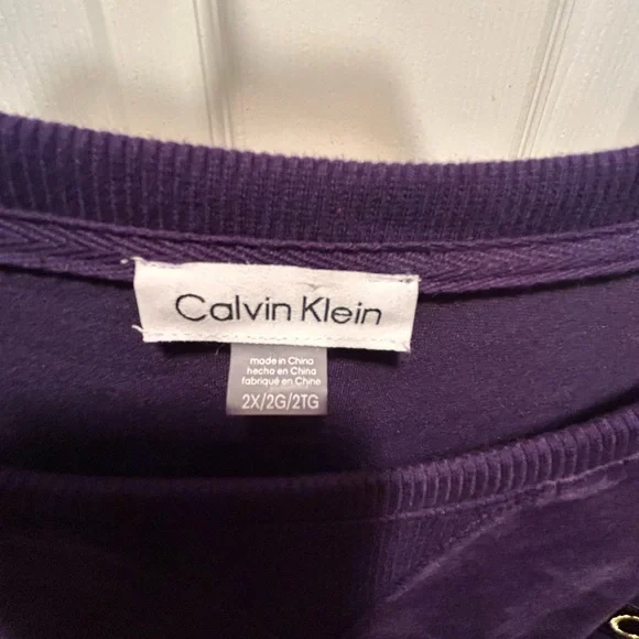 Calvin Klein Deep Purple Velvet Dress or Top - Picture 5 of 6